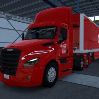 Cascadia Day Cab And Trailer Skin Pack Coca Cola 1 46 ATS ETS2 Mod