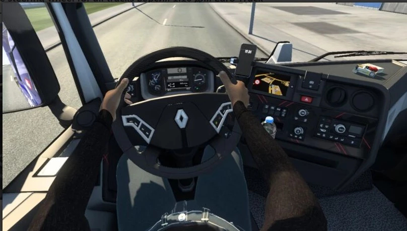 Mains animées sur le volant pour tous les camions v1.10 ETS2 - ETS2 Mod