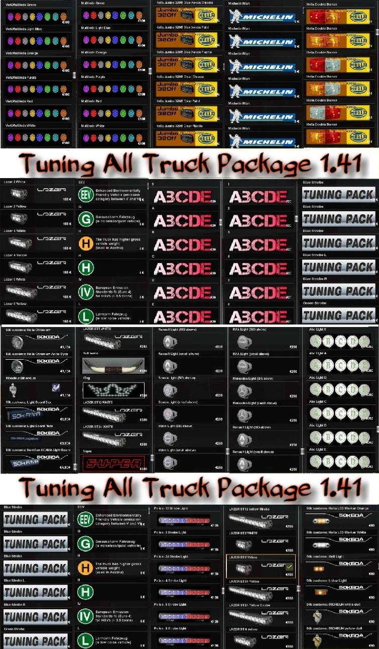 Tuning All Truck Package 1.41 ETS2 - ETS2 Mod | ATS Mod