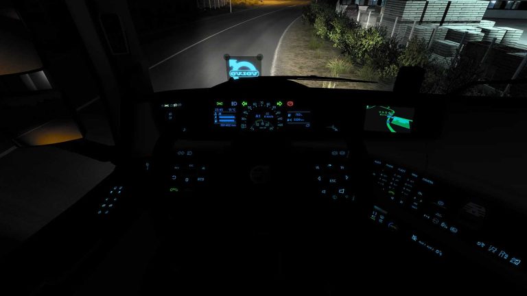 Tablette Tableau De Bord Double Panneau LED 24V Gris - F-CORE Pour Volvo FH 4 01.2013-12.2019