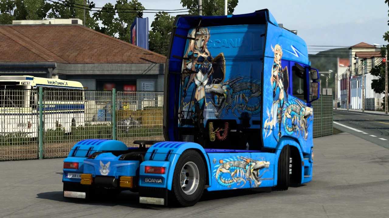 Scania R Nextgen Toit Haut Bleu Anime Ets Ets Mod Ats Mod