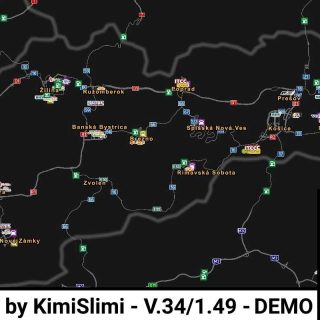 SVK MAP V.34/1.49 – DÉMO ETS2 - ETS2 Mod | ATS Mod