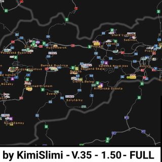 SVK MAP par KimiSlimi DEMO/COMPLET v35/1.50 ETS2 - ETS2 Mod | ATS Mod