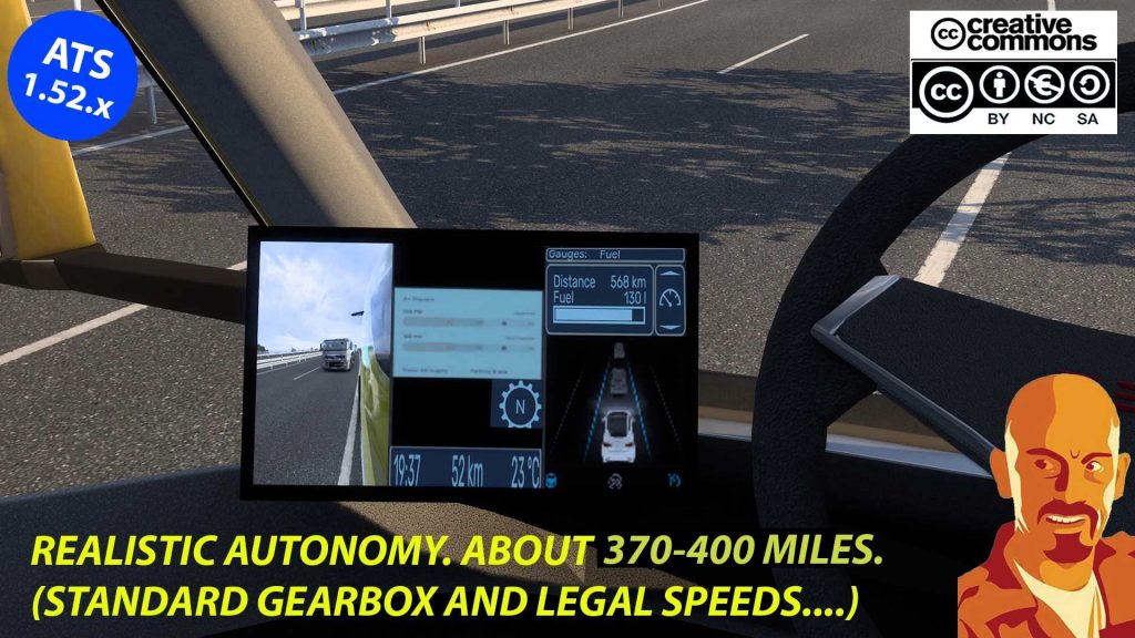 TESLA SEMI TRUCK 2019 DEF AMÉLIORÉ (AUTONOMIE ET RECHARGE) v1.0 ATS