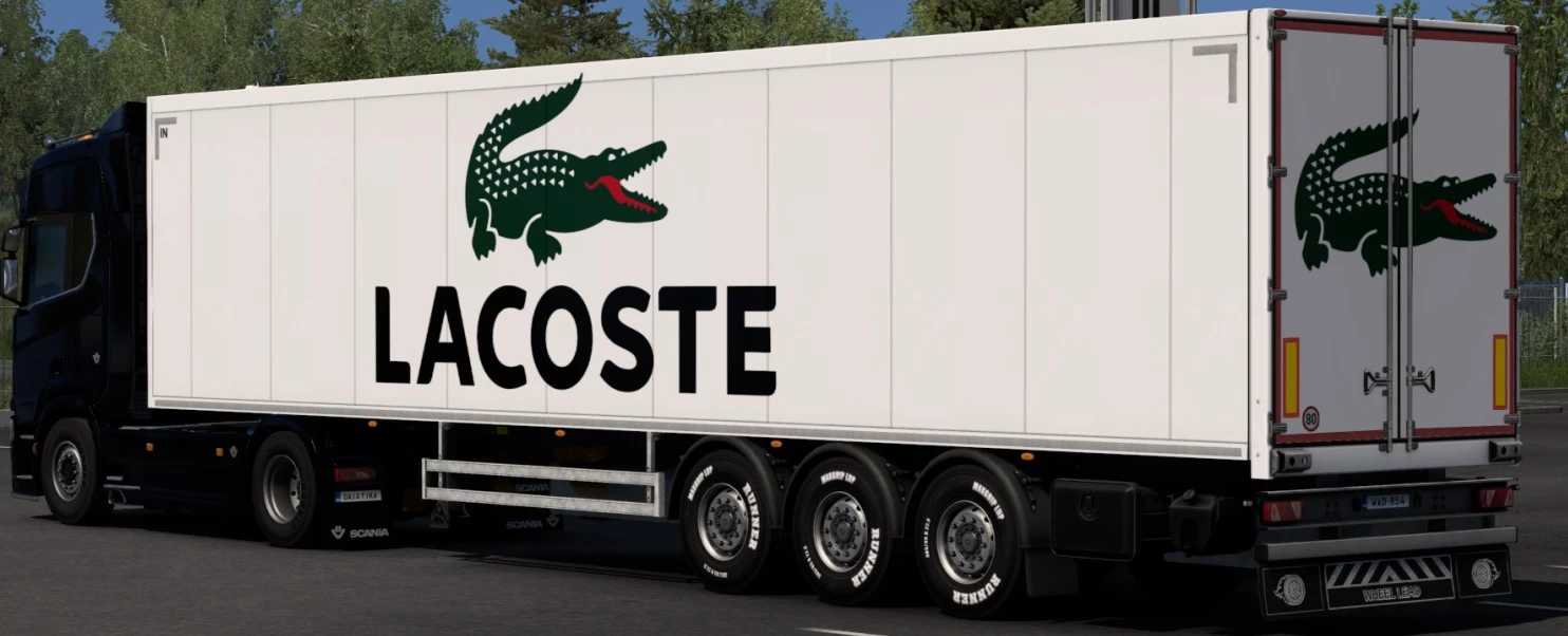 Remorque-caisse SCS Skin Lacoste v1.0 ETS2 - ETS2 Mod | ATS Mod