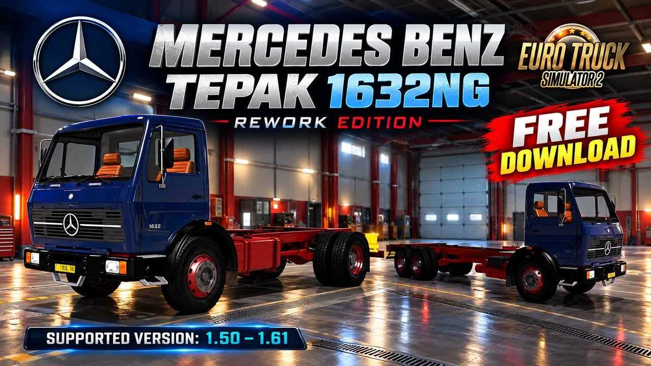 Camions et remorques Mercedes-Benz Tepak 1632NG 1.61 ETS2 thumbnail 2