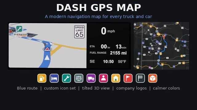Carte GPS Dash v1.0 ATS thumbnail 3