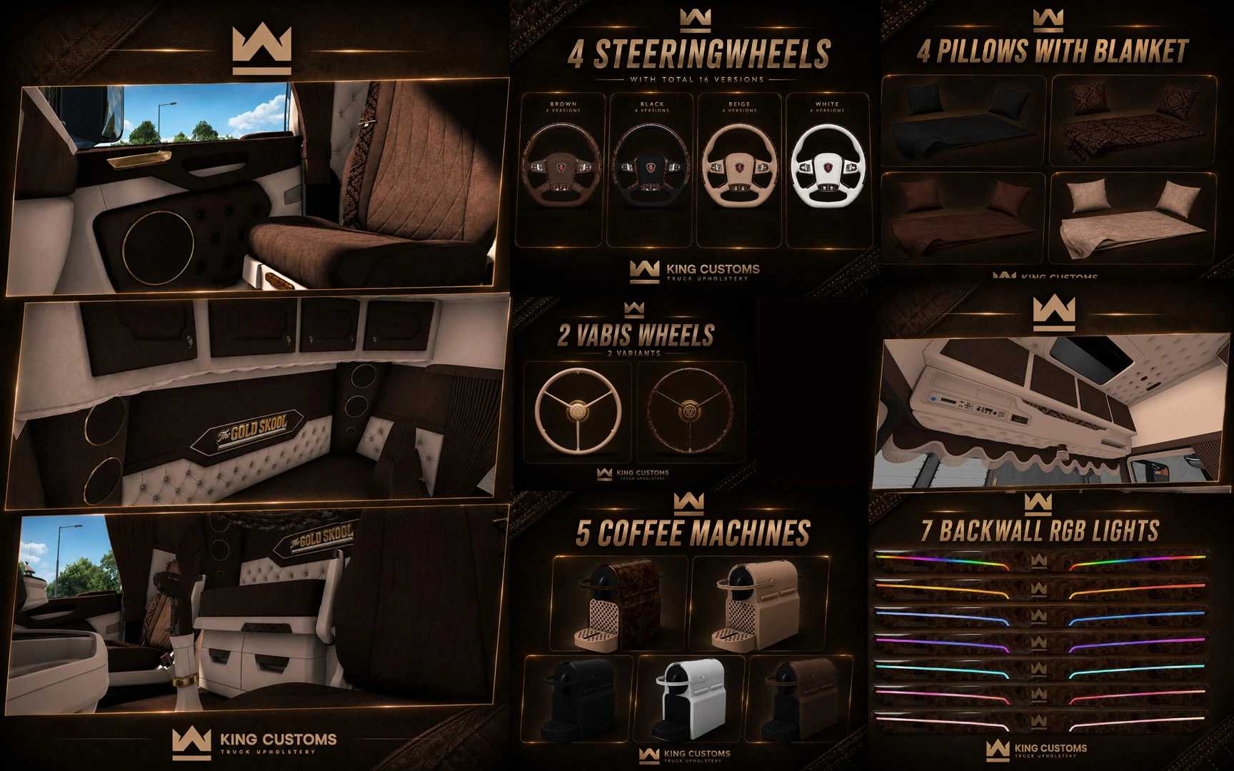 Pack intérieur GoldSkool S&R v1.0 1.61 ETS2
